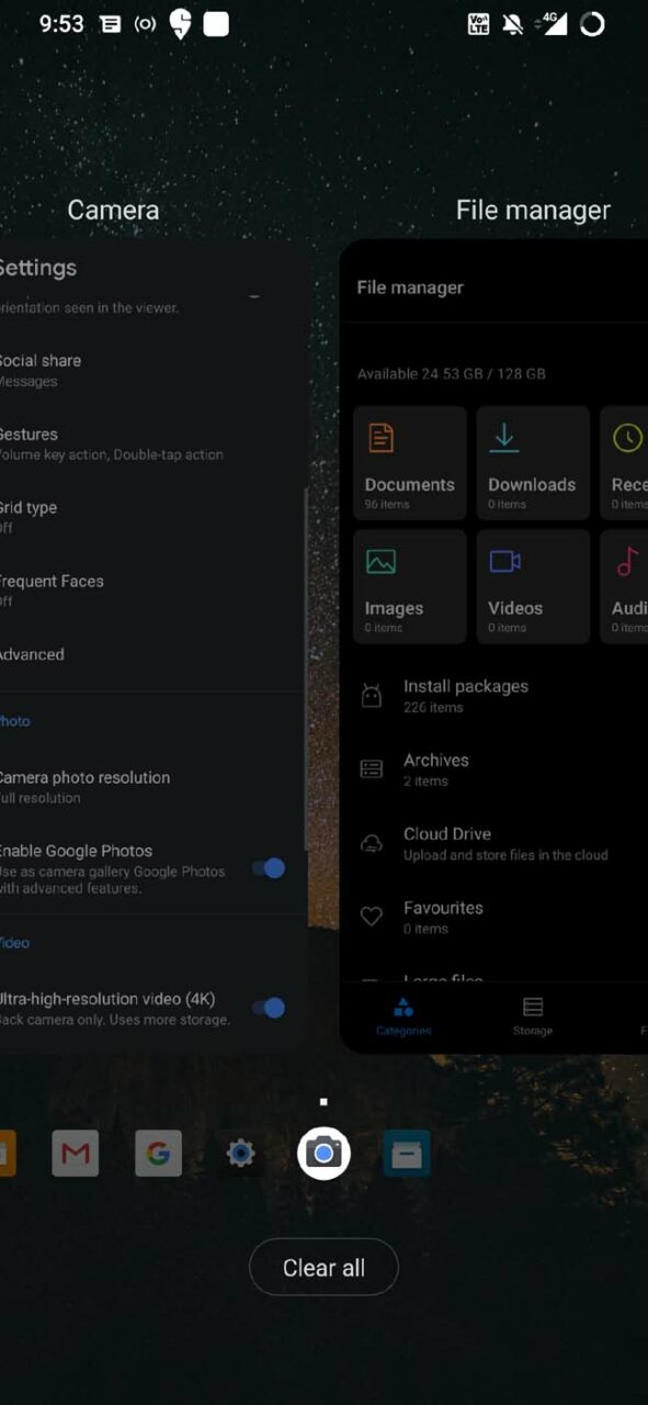 close apps from app switcher Android