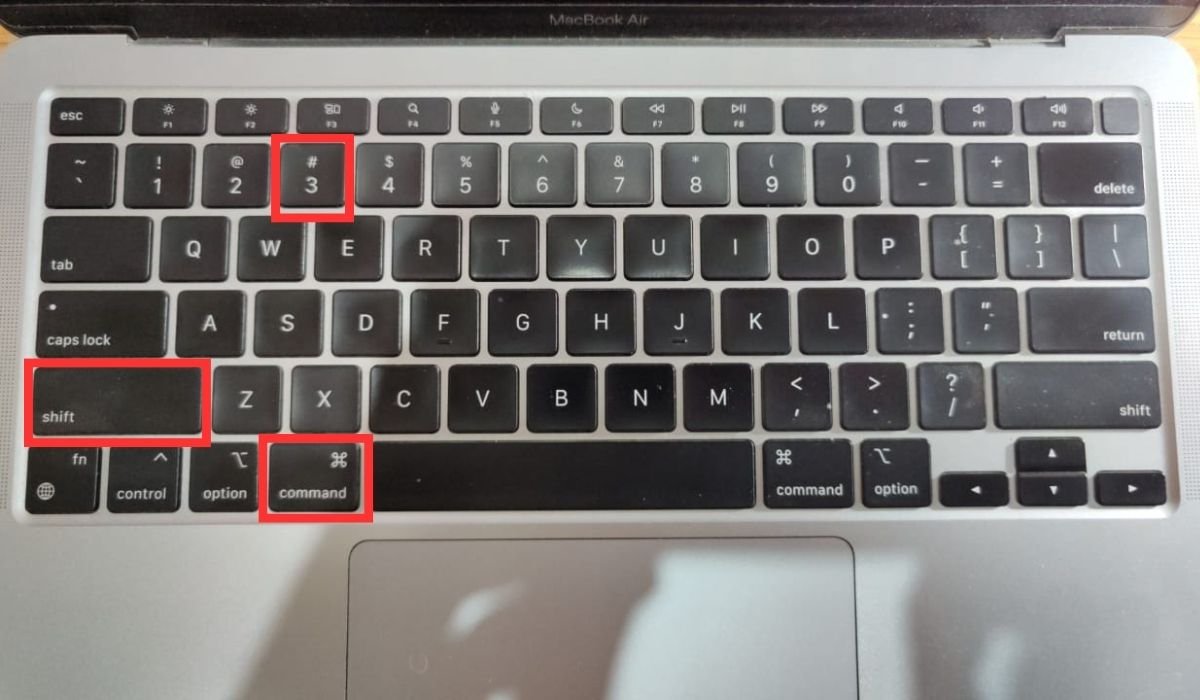 Command Shift 3 for taking screenshot