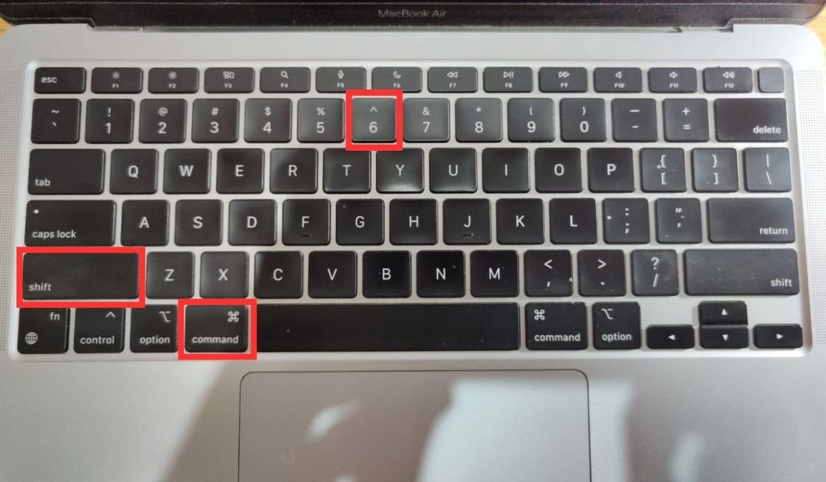 Command Shift 6 for taking screenshot