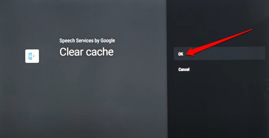 confirm cache clear of Google Speech services