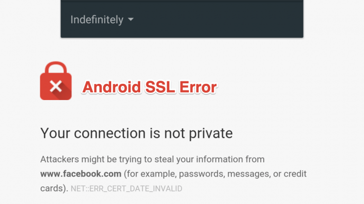 connection not private android chrome