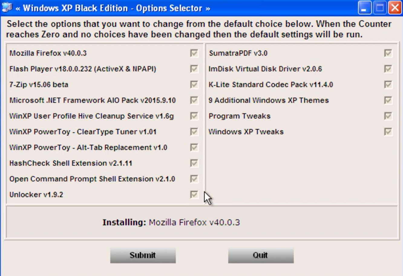 customize Windows XP black