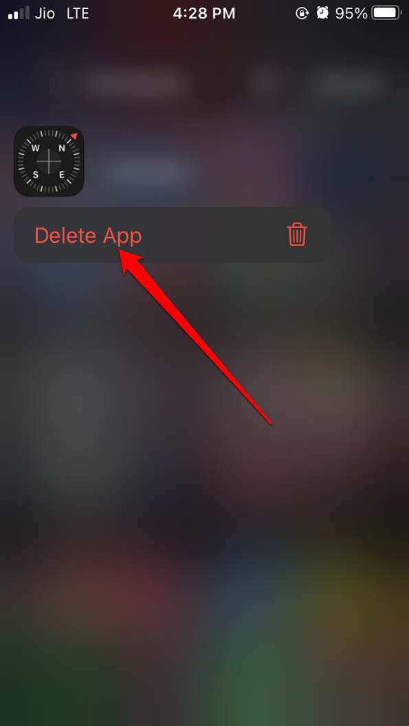 delete compass app from iPhone