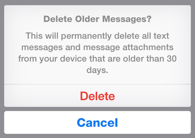 press on the delete button to Delete Old Messages on your iphone