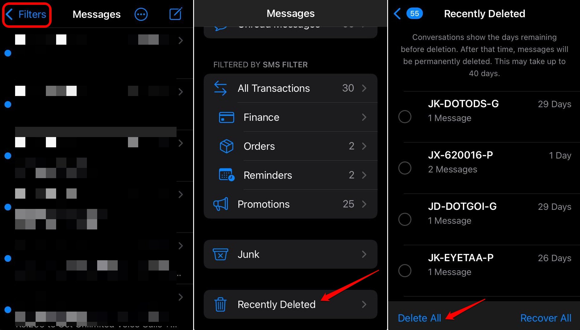 delete the messages completely from iPhone