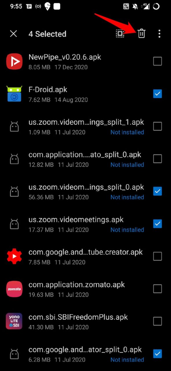 delete untrusted apps on Android