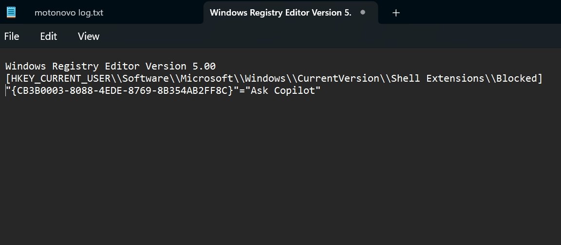 disable Ask copilot in File Explorer