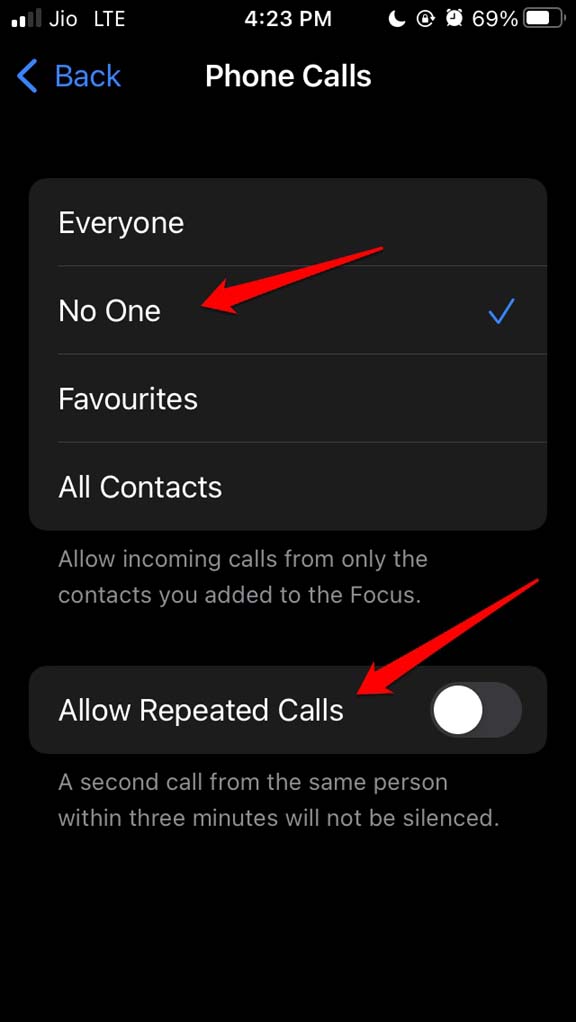disable allow repeated calls