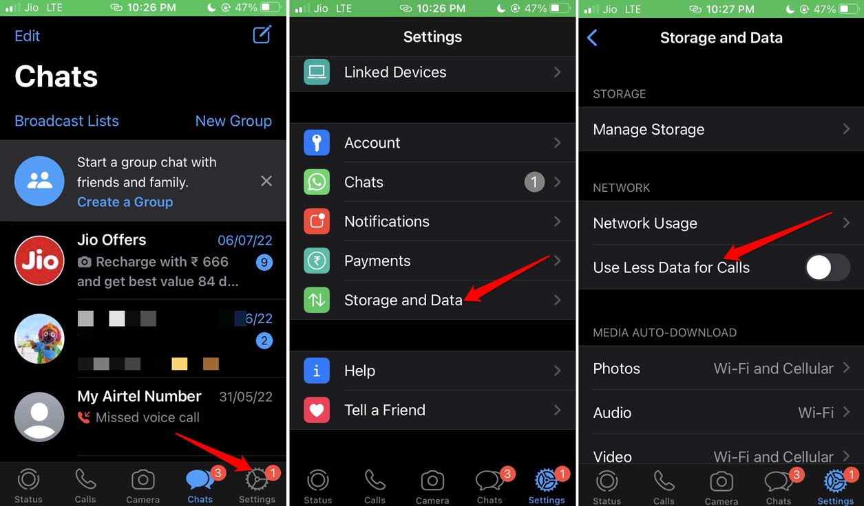Disable Whatsapp Low Data Usage