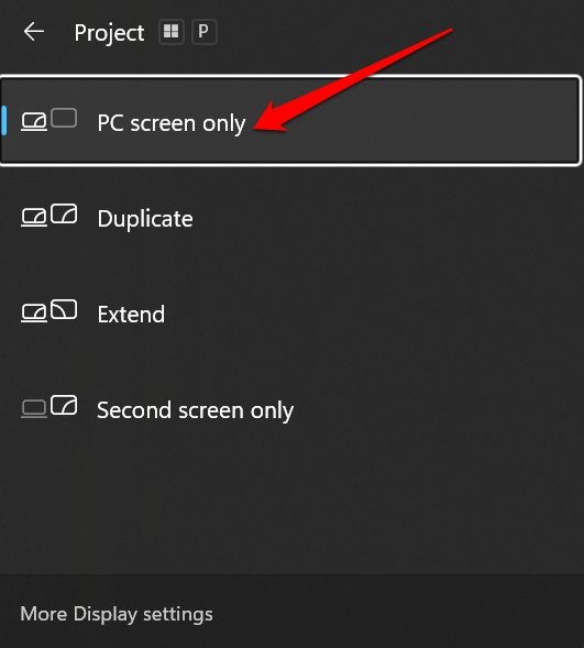 disable screen projection
