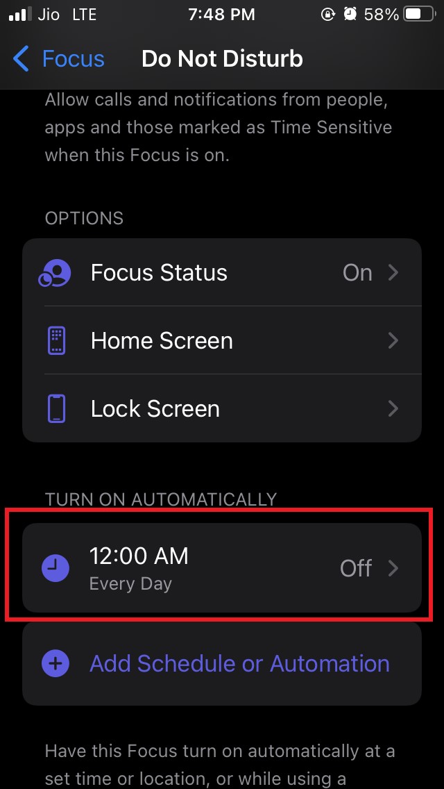 disable turn on automatically