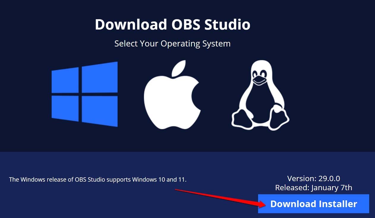 download OBS studio