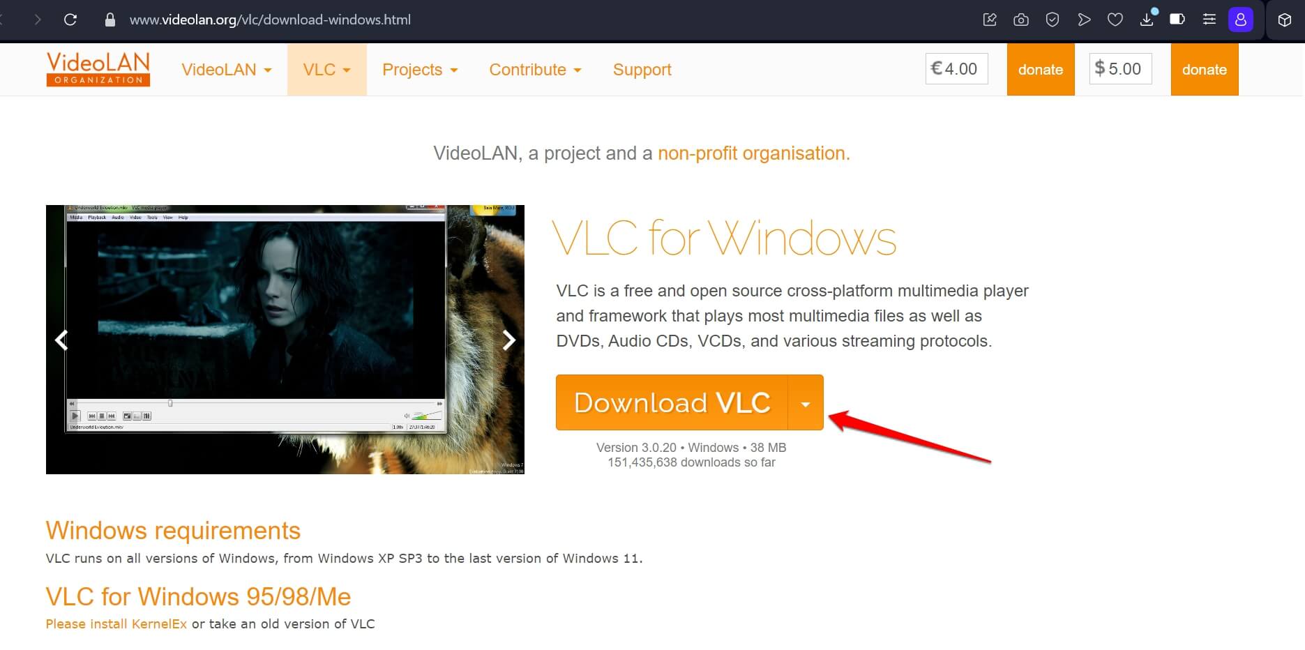 download VLC for Windows