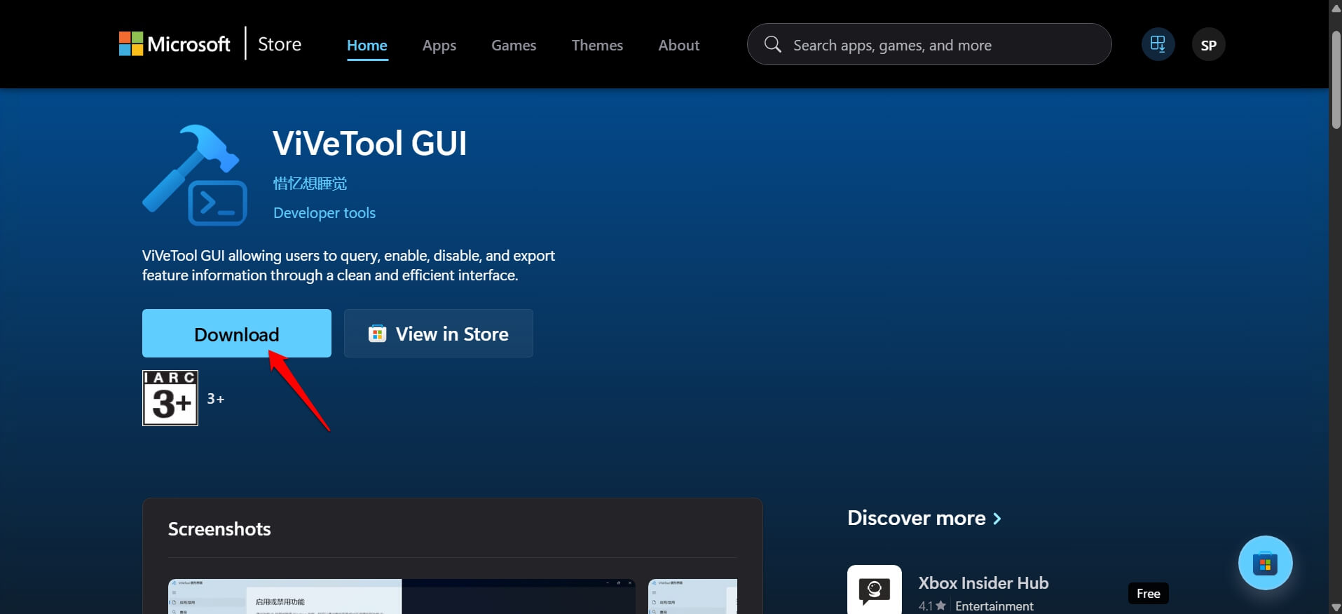 download Vivetool for Windows 11