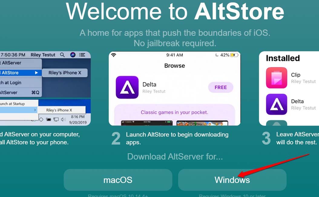 download altstore for Windows OS 
