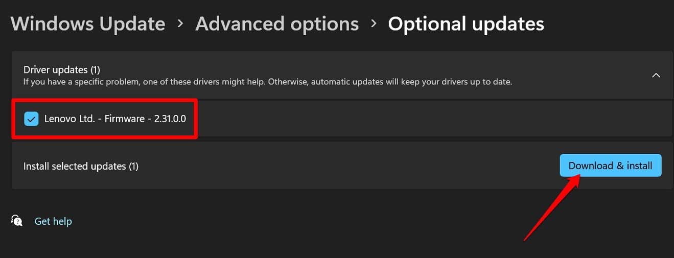 download optional updates Windows