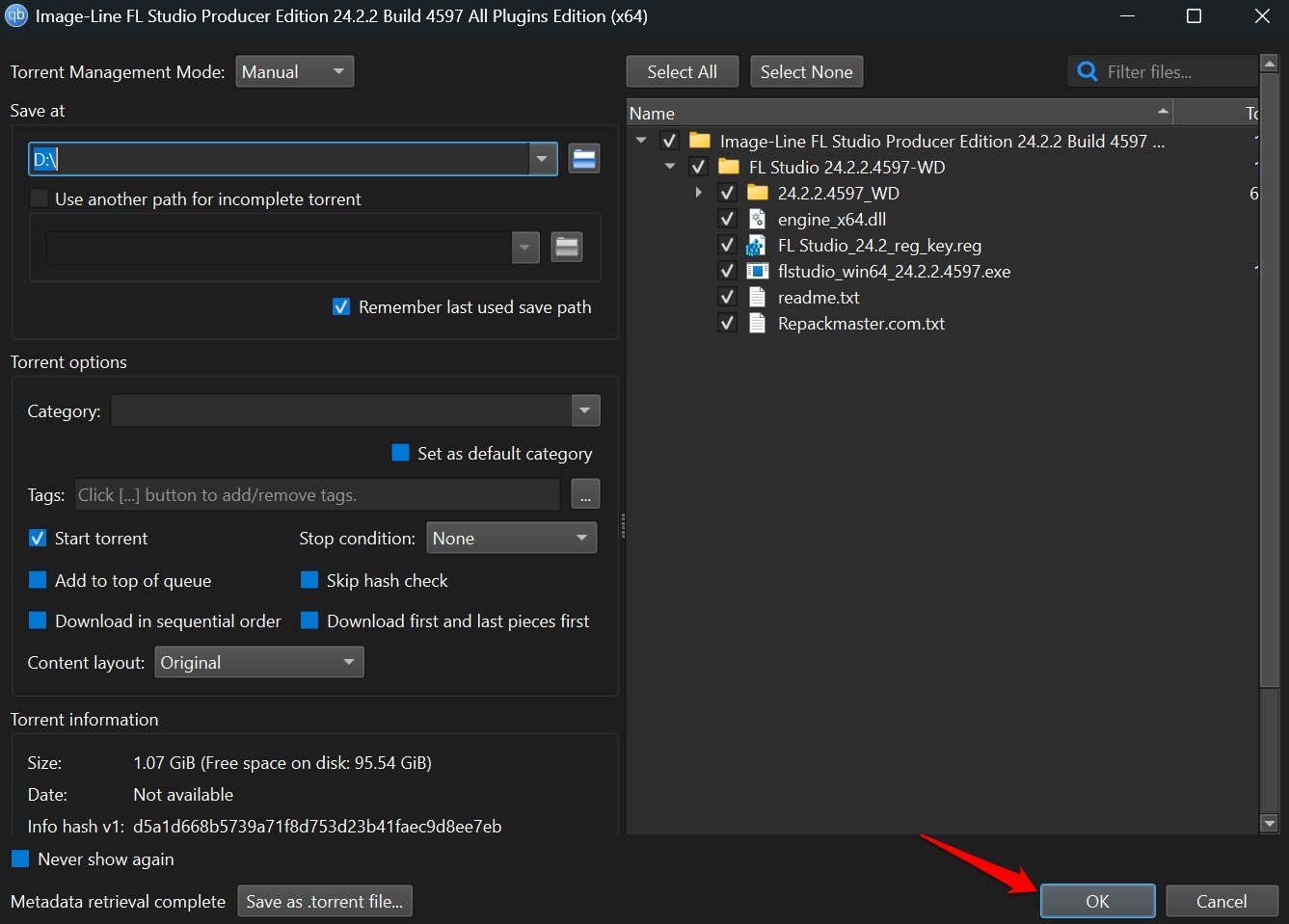download torrent files from TorrentQuest using qBitTorrent