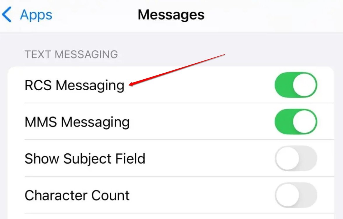 enable RCS messaging in iOS 18