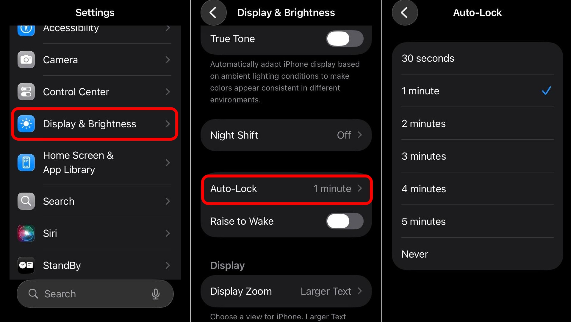 enable auto lock on iOS 26