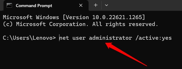 enable built in administrator.