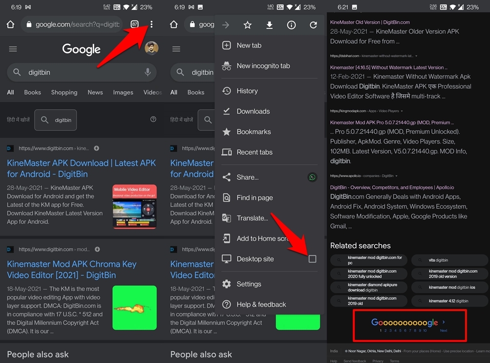 enable desktop site on chrome android browser