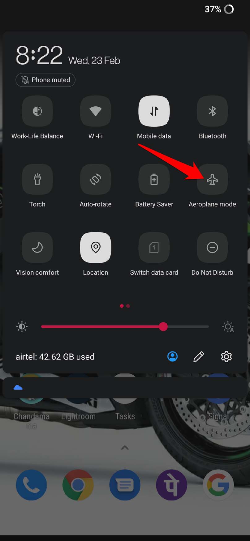 enable flight mode on Android