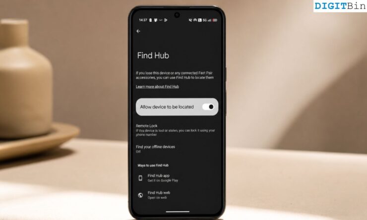 enable these find hub settings