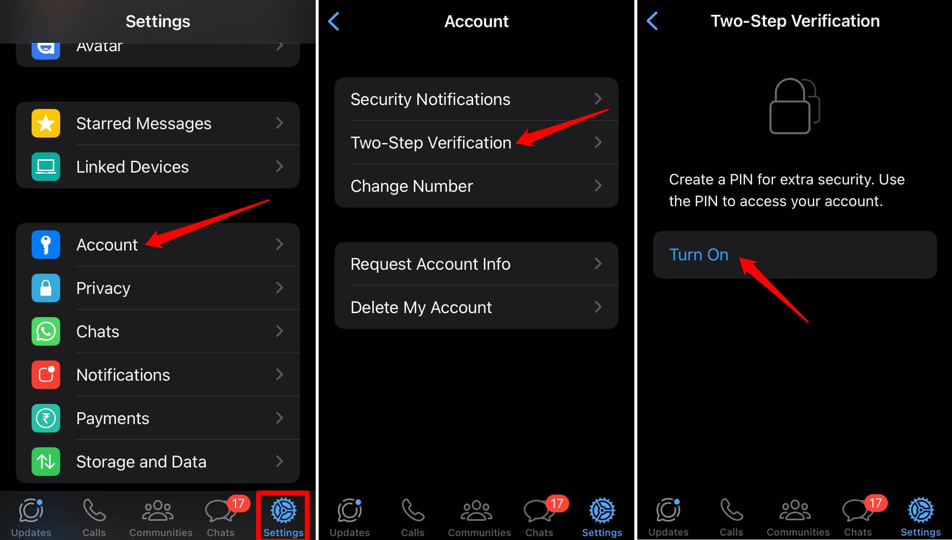 enable two step verification to lock apps on iPhone