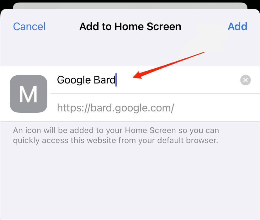 enter the name you want to display under the Bard icon