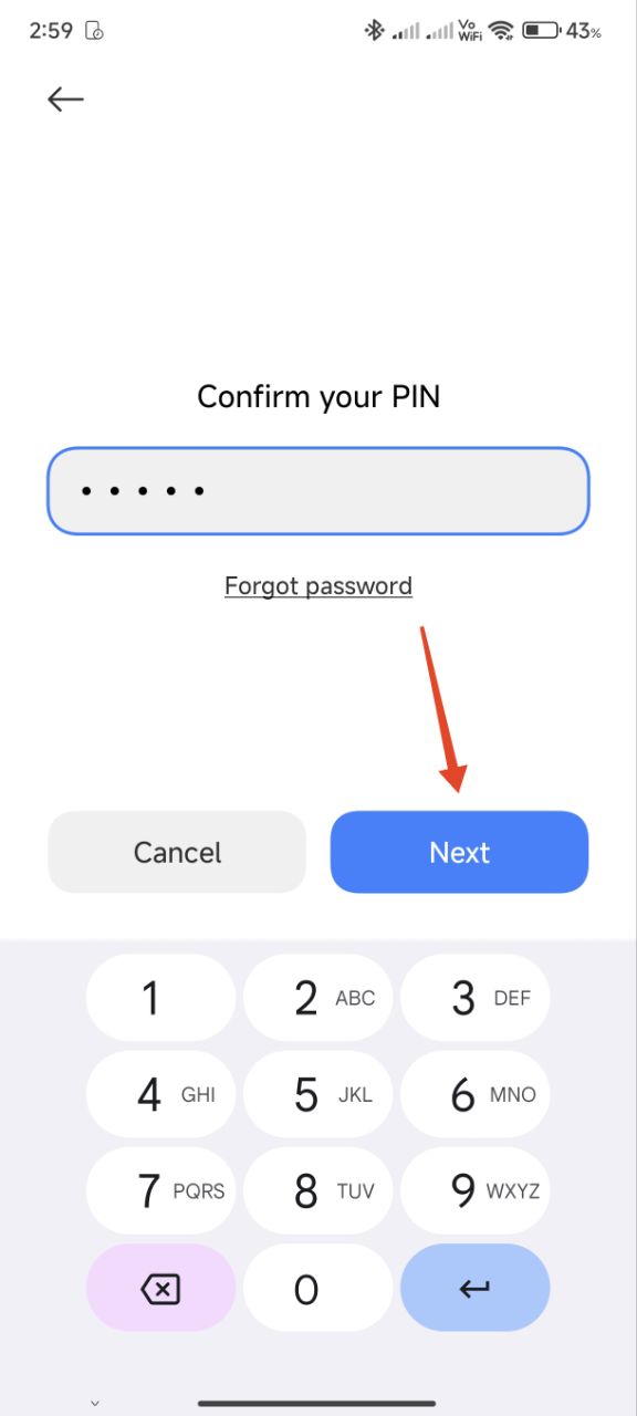 введите свой PIN-пароль или графический ключ, чтобы продолжить