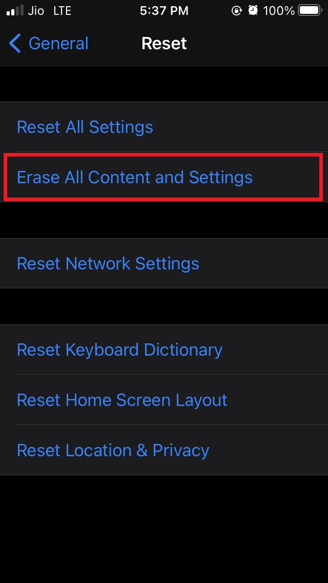 erase content and settings to recover deleted voice memos