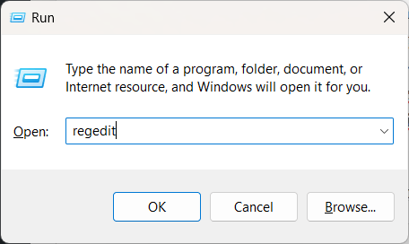 open the Registry Editor