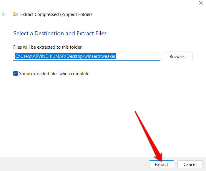 Как удалить стрелки быстрого доступа в Windows 11 7
