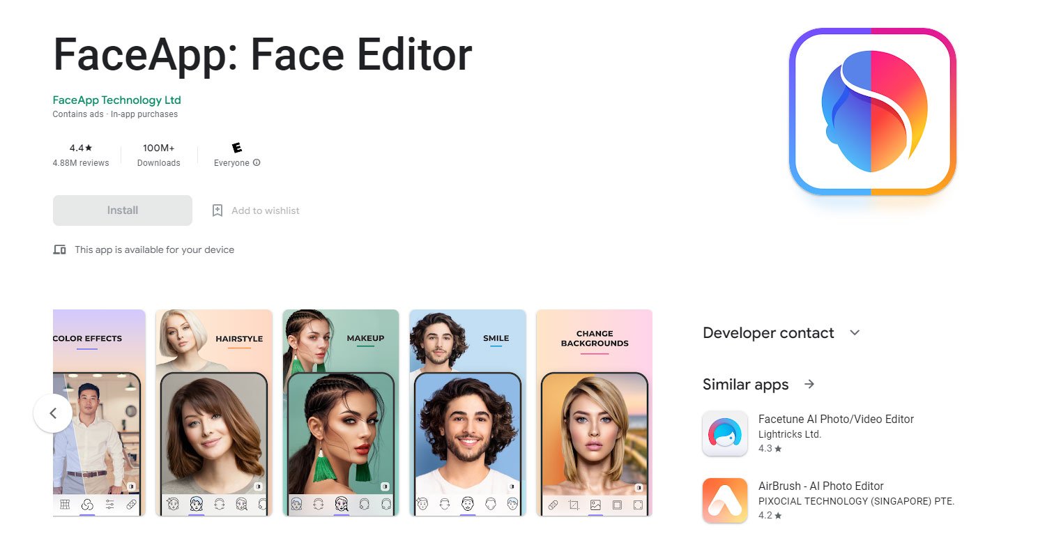 FaceApp – редактор лиц с искусственным интеллектом