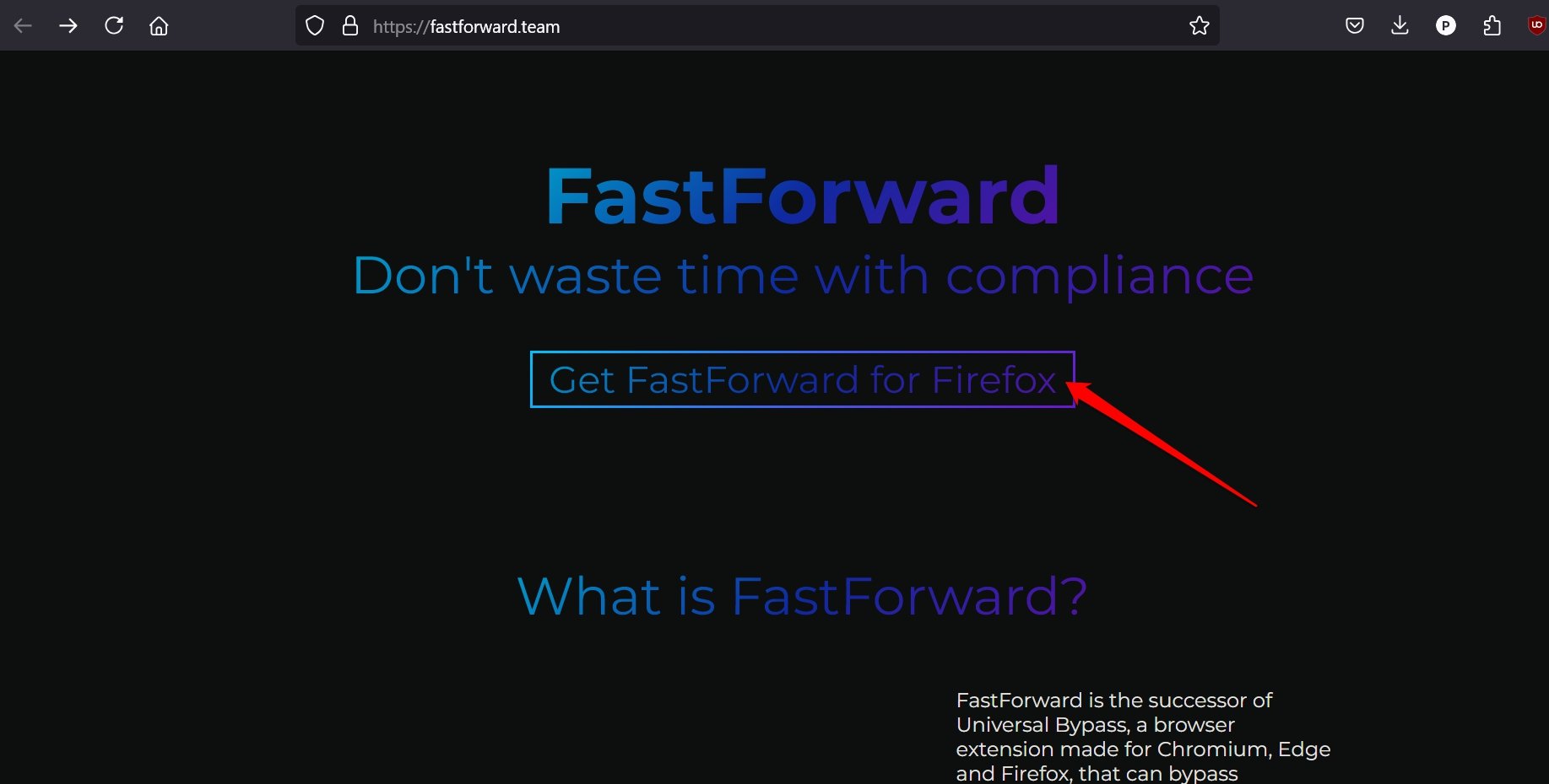 fastforward URL shortener bypass