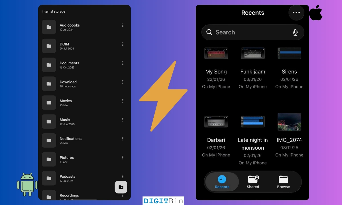 file access system in Android and iOS