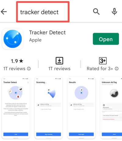 tracker detect app for android