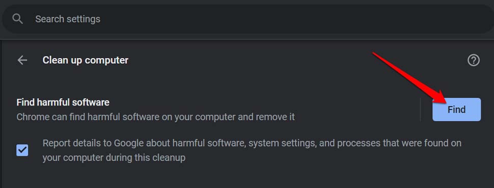 find harmful software using Chrome