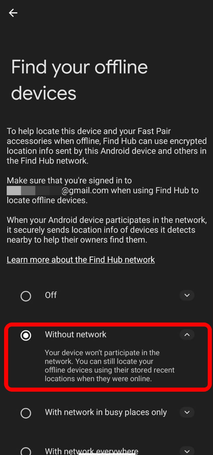 finding a lost android device with stored recent locations