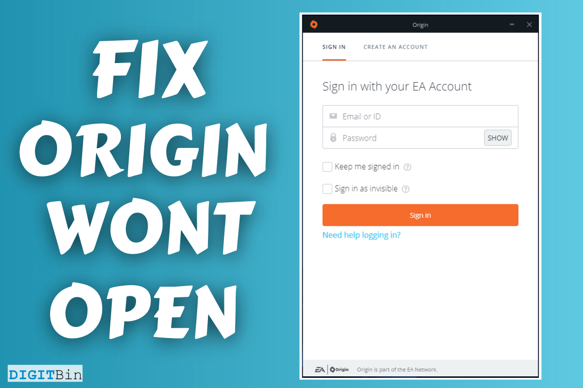 How To FIX Origin Not Opening & All Errors 