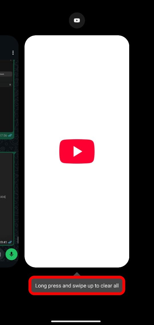 force close YouTube on Android 15