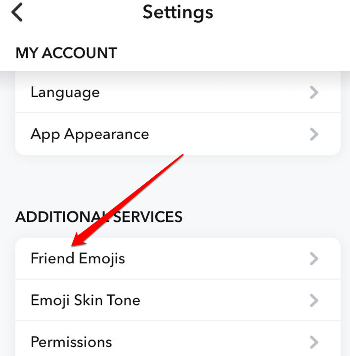 scroll down and tap the Friend Emojis option