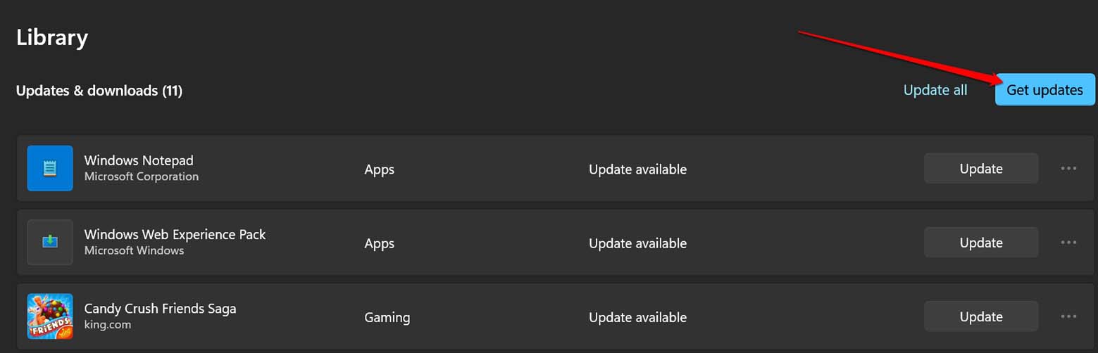 get Microsoft Store app Updates