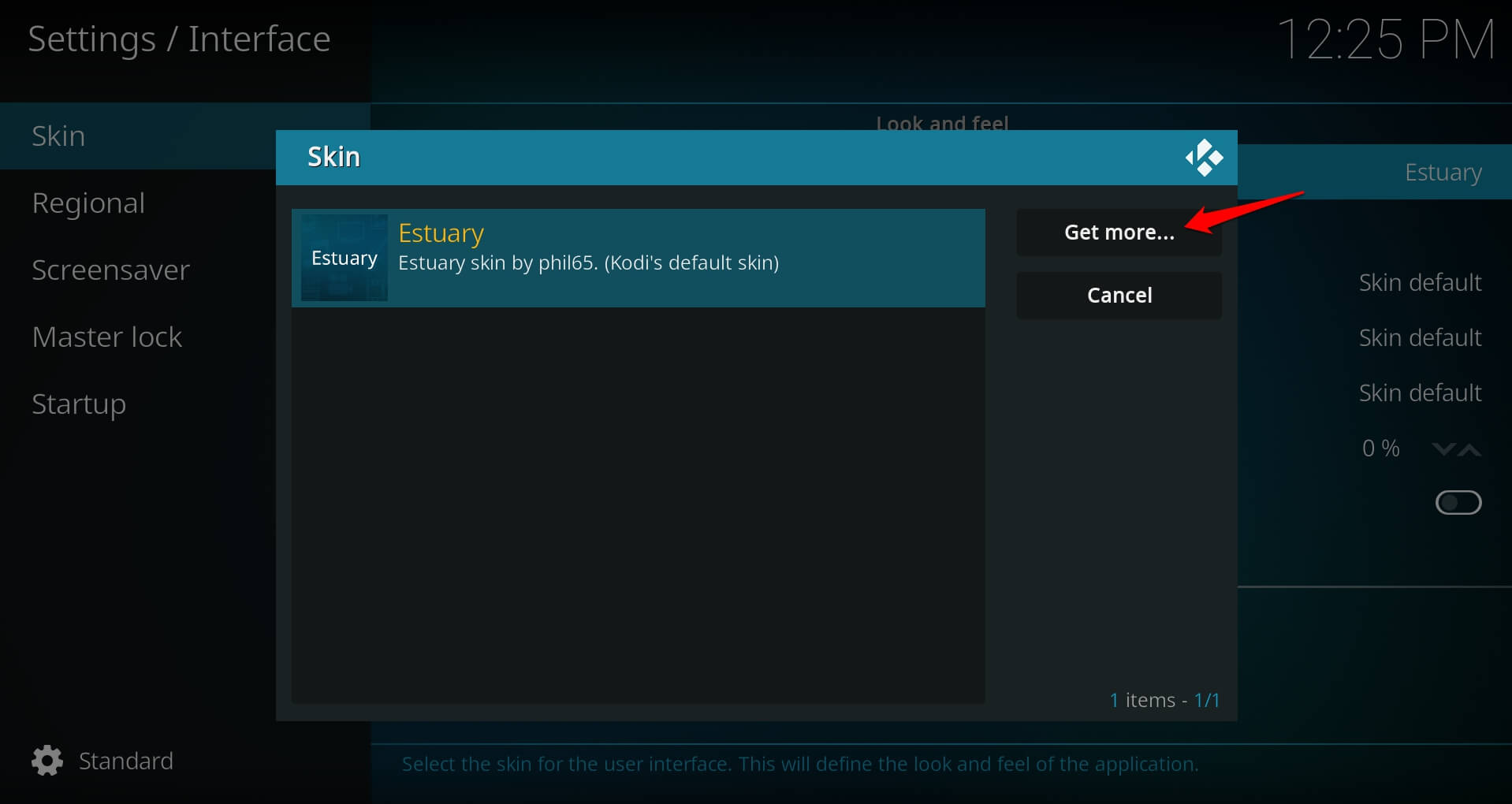 get more skins on Kodi