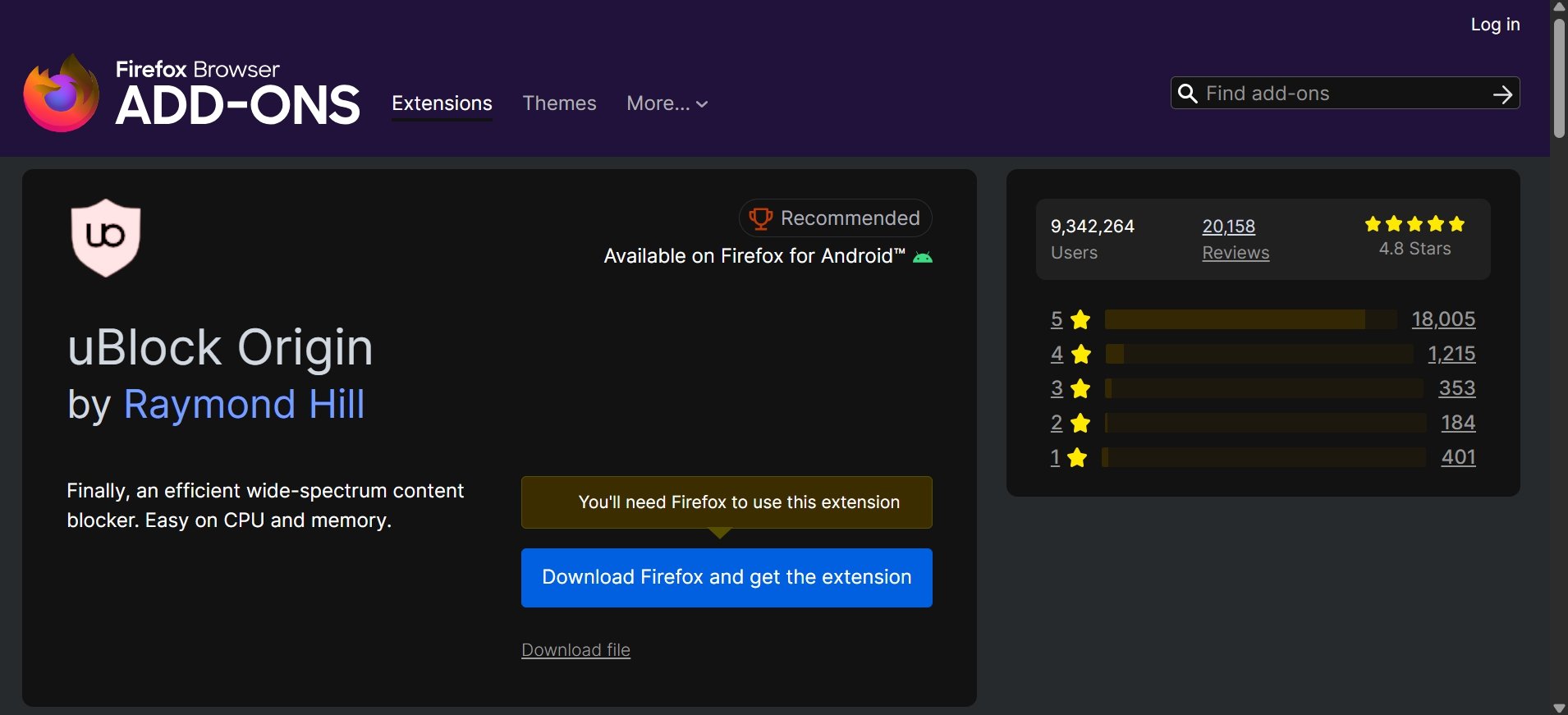 get ublock origin browser extension