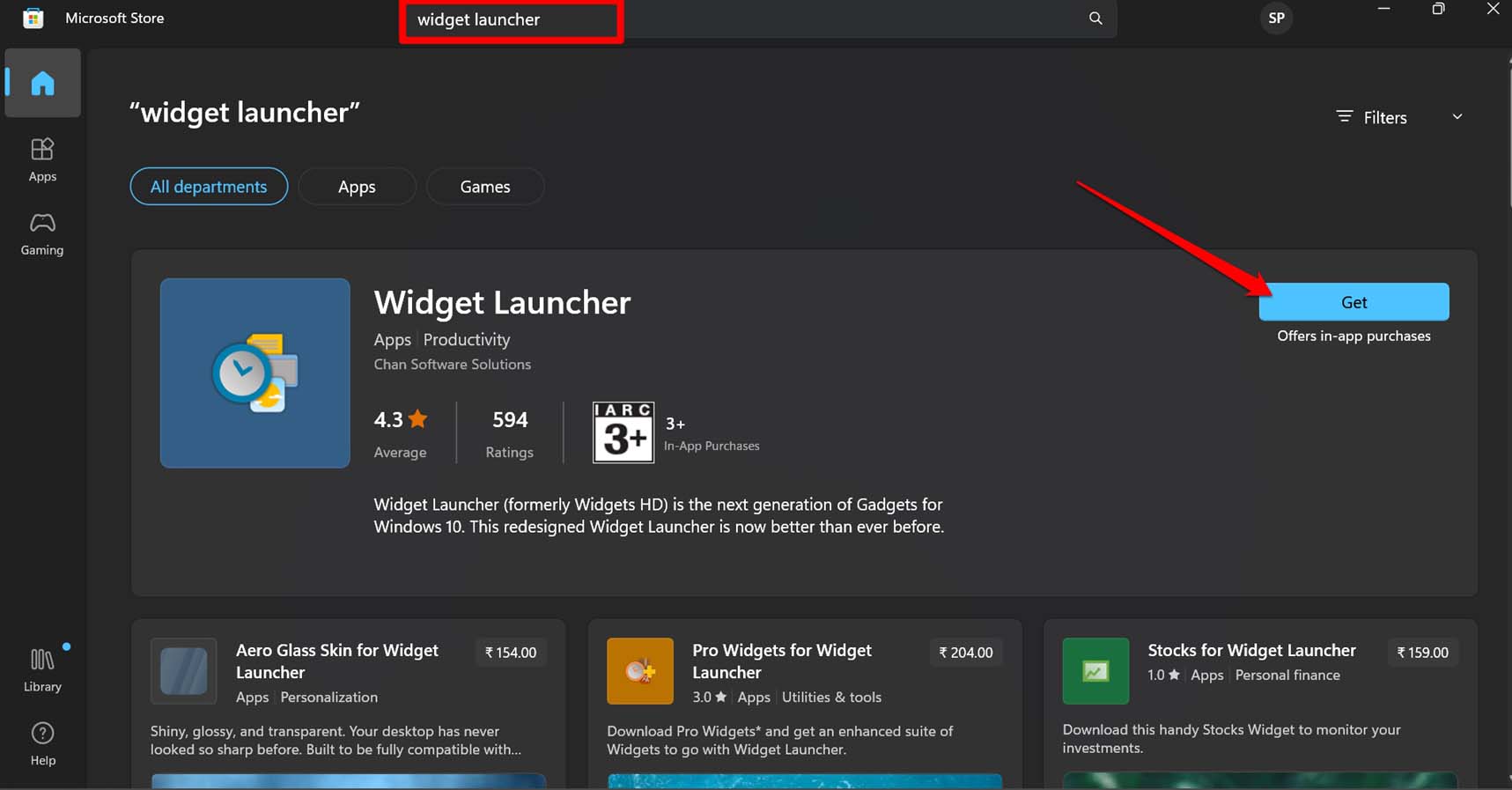 get widget launcher for Windows 11 to set weather widget