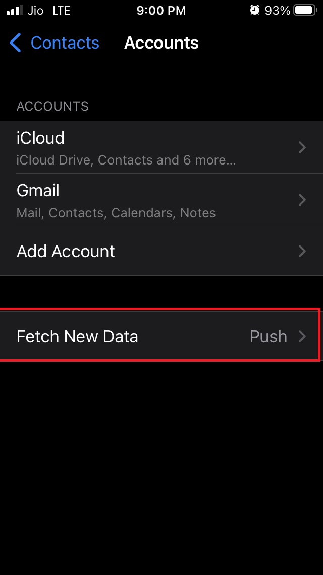 go to Fetch new data