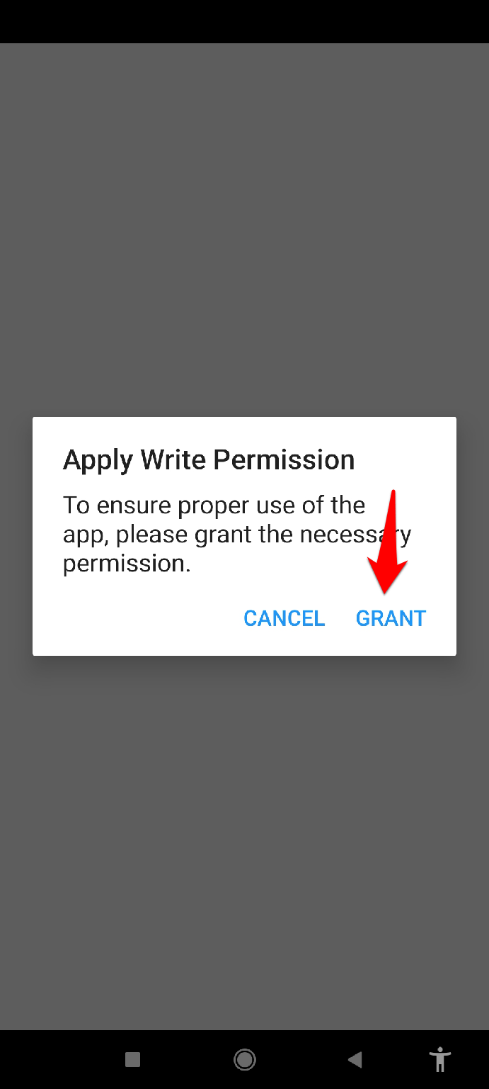apply write permission