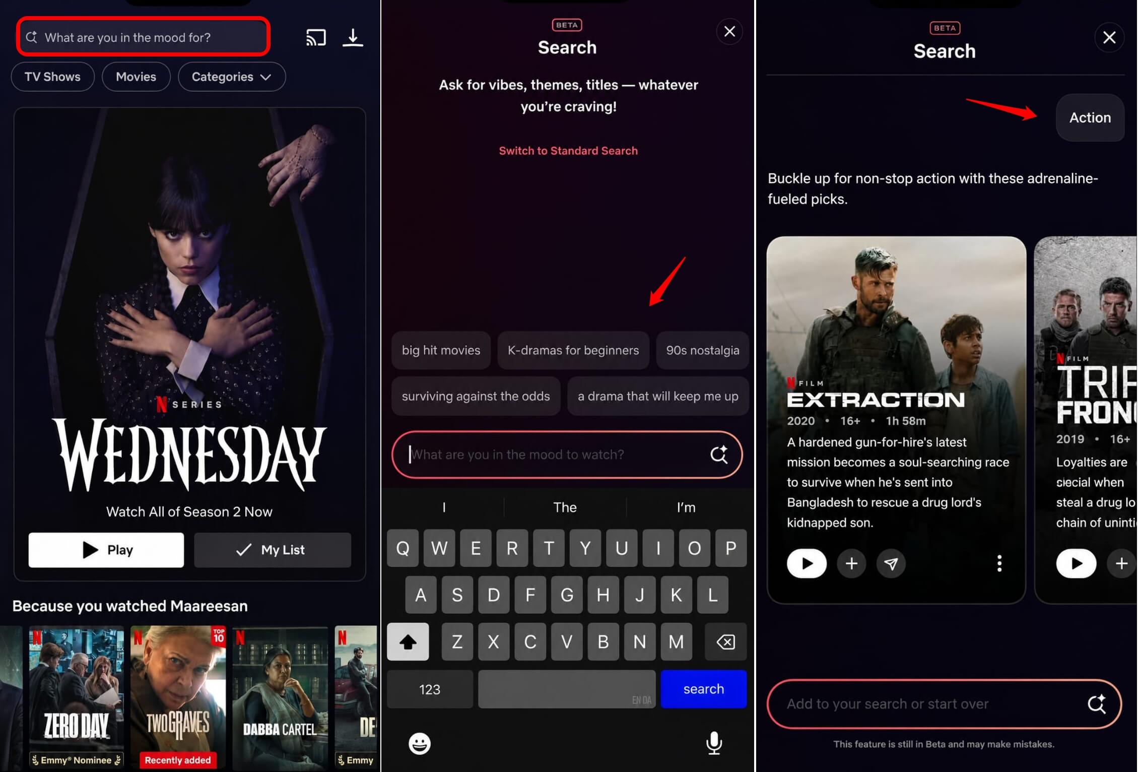 how netflix AI search based on mood works