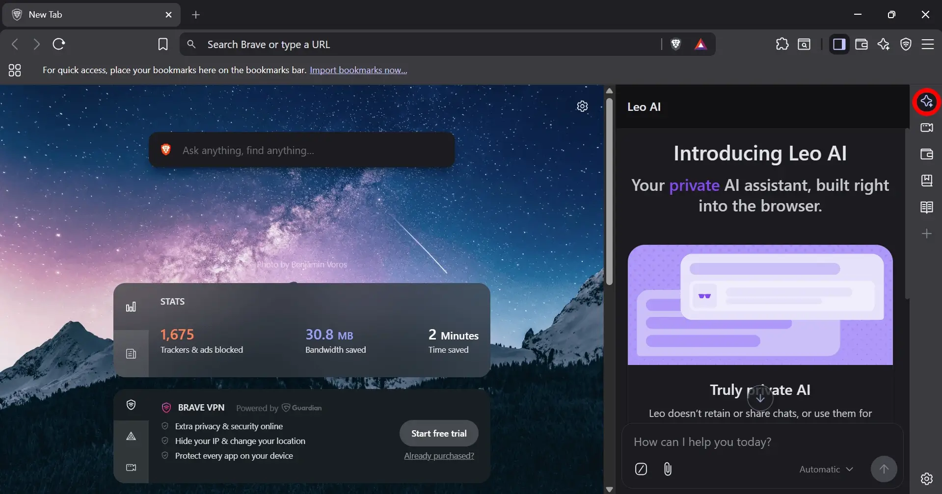 how to access Brave Leo AI